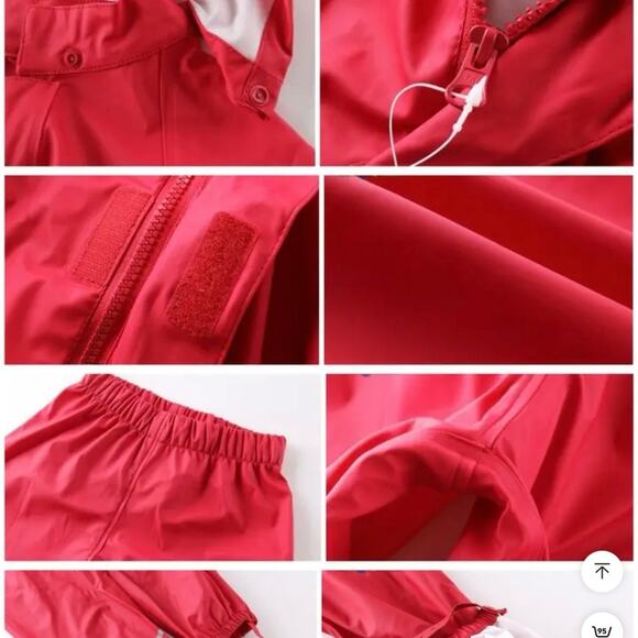New  red waterproof rain suit jacket overalls. 2 years - Picture 5 of 5